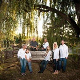 family portrait at the farm