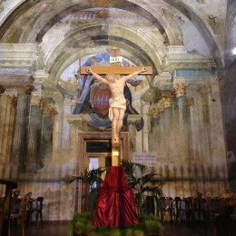 Jesus on the cross in Sorrento Italy