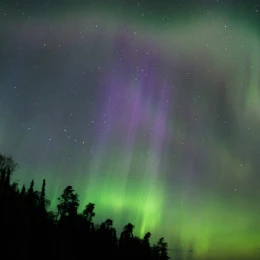 Northern lights at Blackstone Lake, Ontario