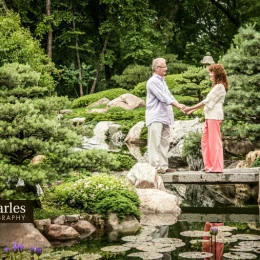 Photography engagement session in the Japanese Garden at Como